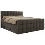 MKS POSTEL BOXSPRING ALTIVO KING DUO 120/200 - Tmavě šedá Samet - Topper Visco - H4