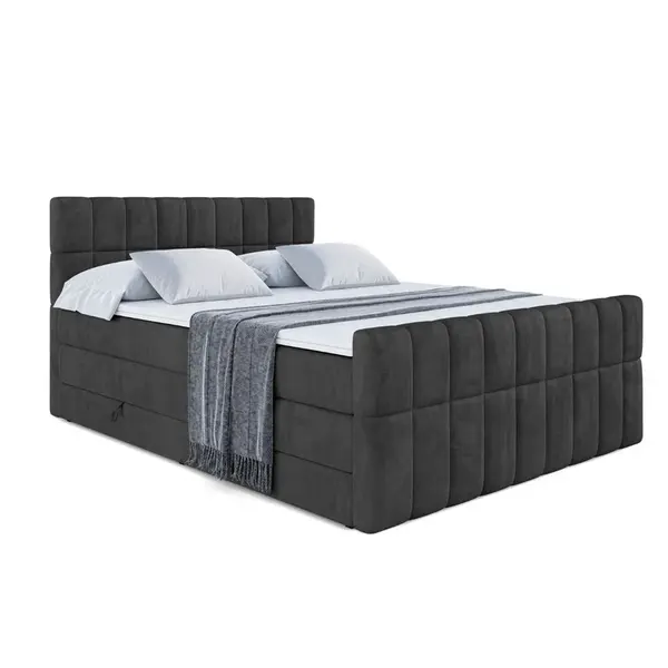 ALTDECOR POSTEL boxspring MIAMI-Z KING – 200 x 200 – H3/H4 – černá