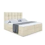 ALTDECOR AMERICKÁ postel s matrací H3 a roštem – RICAR – 120x200, béžová