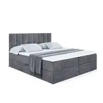 ALTDECOR AMERICKÁ postel s matrací H4 a roštem – OTTA – 160 × 200 cm – H4 – tmavě šedá