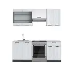 Vicco KUCHYŇSKÝ KOUT Fame-Line Bílý venkovský dům/antracit 200 cm , PD Mramor