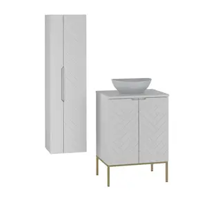 Petits-meubles KOUPELNOVÝ NÁBYTEK 60.6cm Daria 2er-Set Bílá