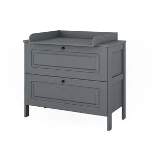 VitaliSpa PŘEBALOVACÍ PULT Ajaton Šedá 108 x 98 cm se 2 zásuvkami