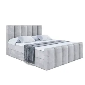 ALTDECOR AMERICKÁ postel BOXI1-Z – 180 × 200 cm – H3 – světle šedá
