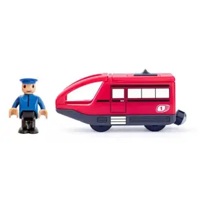 Woody Moderní elektrická mašinka - červená