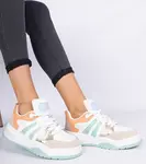 Gemre Orange women's sneakers with chunky laces Bartella