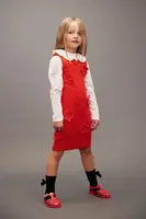 Dětské šaty s bavlnou Mini Rodini červená barva, mini, 25750104