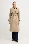 Trench kabát Pepe Jeans béžová barva, PL4024349