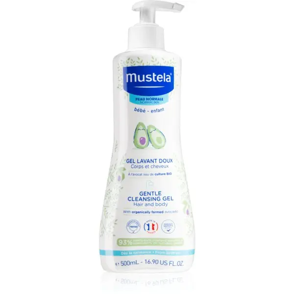 Mustela Bébé Bain čistiaci gél na vlasy a telo 500 ml