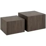 SADA KONFERENČNÍCH STOLKŮ, tmavě hnědá, kompozitní dřevo, 50/58/40/50/33/58 cm