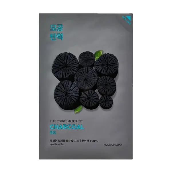 Holika Holika Pure Essence Charcoal čisticí plátýnková maska 23 ml