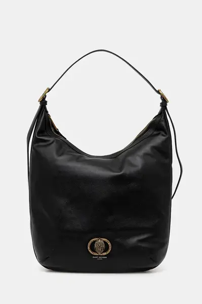 Kožená kabelka Kurt Geiger London černá barva, 4704500109