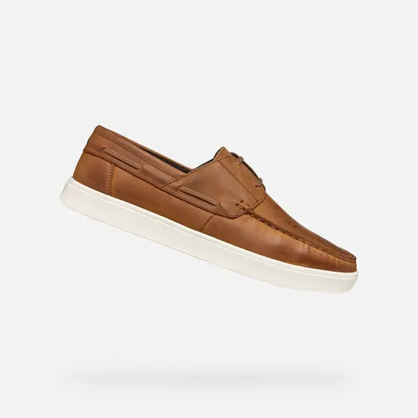 Brown men's moccasins Geox Avola - Men's