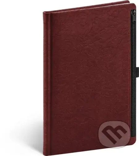 Notes Hardy - červený (linkovaný s kapsou na zip)