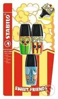 Zvýrazňovač STABILO BOSS MINI Sweet Friends, sada 3 ks Blistr