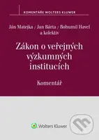 Zákon o veřejných výzkumných institucích (Komentář) - kniha z kategorie Právo