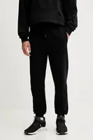 Bavlněné tepláky Rossignol pánské, černá barva, RLOMP12