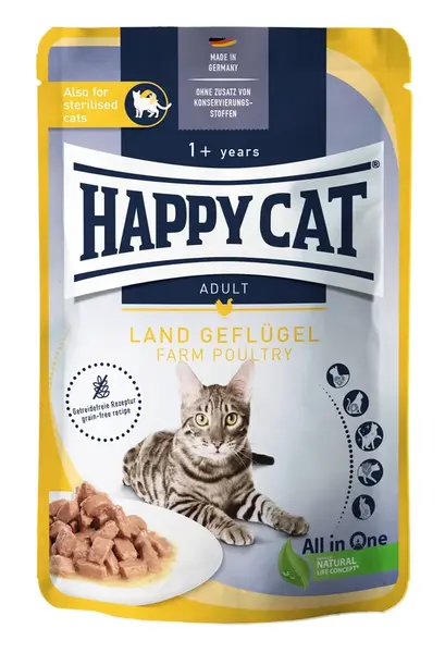 Happy Cat Culinary Land Geflügel kapsičky - Drůbeží 85 g