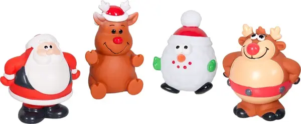 Flamingo vánoční hračka pro psy - vinylové figurky 1 ks