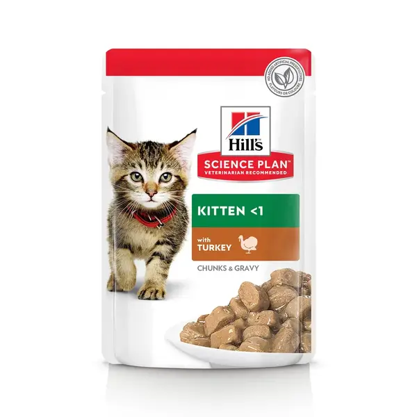 Hill's Science Plan Kitten krmivo pro kočky s krůtím - kapsičky 12 x 85 g