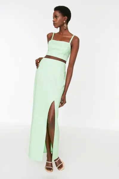 Sada vrchního dílu s detaily ve stylu Trendyol Mint