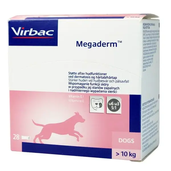Virbac Megaderm roztok pre psov a mačky nad 10 kg 28 x 8 ml