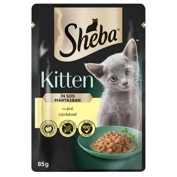 Sheba Junior vlhké krmivo pre mačky - kuracie 85 g