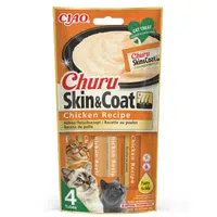 Inaba Cat Ciao Churu Skin & Coat Krémové krmivo pre mačky - kura 4 x 14 g