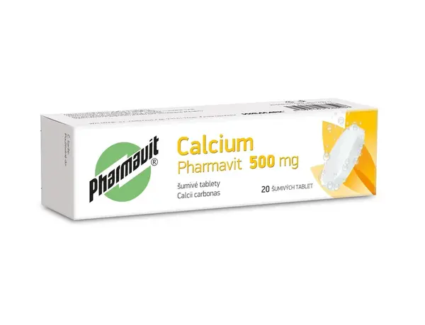 Pharmavit Calcium 500 mg 20 šumivých tablet