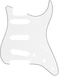 Fender Pickguard, Stratocaster S/S/S, 11-Hole Mount, Parchment P/B/P,