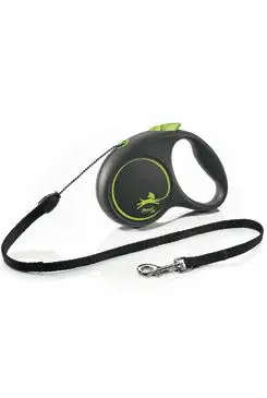 Vodítko Flexi Black Design S lanko 5m/12kg zelená