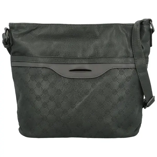 Módní dámská koženková crossbody kabelka Blandina, tmavě šedá