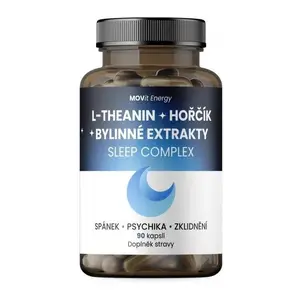 MOVit Sleep Complex L-theanin+hořčík+bylinné extrakty 90 kapslí