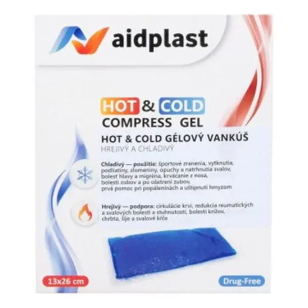 Aidplast Hot/Cold Gélový vankúš 13 × 26 cm