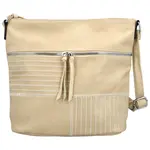 Trendy dámská koženková crossbody kabelka Apille, krémová