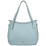 Módní dámská koženková kabelka na rameno Theia, světle modrá