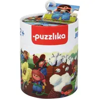Puzzlika 14231 Výroba džínsov - náučné dejové puzzle 15 dielikov