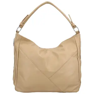Trendy dámská koženková kabelka na rameno Enwy, béžová