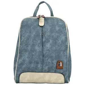 Trendy dámský koženkový batoh Timotheus, džínově modrý