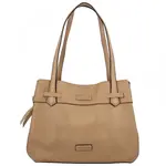 Trendová dámská koženková kabelka April, tmavě béžová