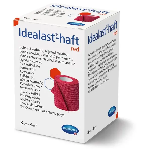 Idealast-haft Color obinadlo elastické  červené 8cmx4m 1ks