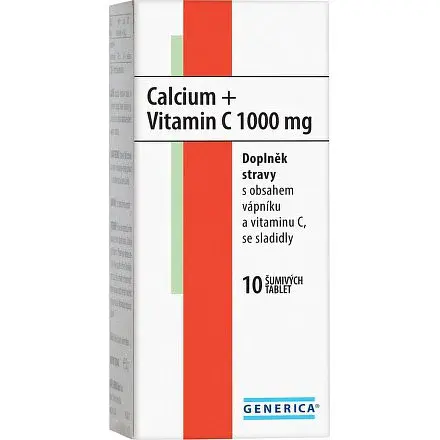Calcium + Vitamin C 1000mg Eff.tbl.10 Generica