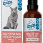 Ušní kapky prevent pro kočky Topvet 50ml