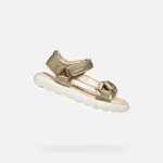 Gold Girls Sandals Geox Puffypop - Girls