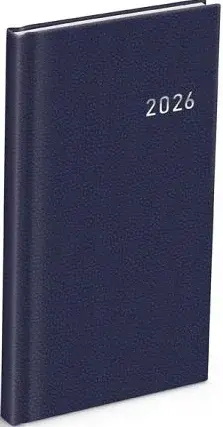 Diář 2026 T806 PVC dark blue 90x170mm