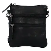 Kožené crossbody vrecko čierna - Greenwood Lekky