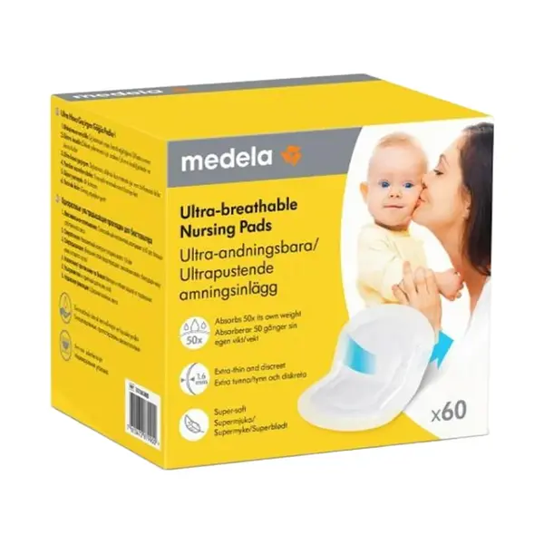 MEDELA Prsní vložky jednorázové ultra prodyšné 60 kusů