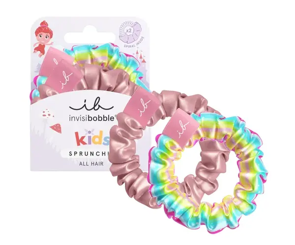 Detské ozdobné špirálové gumičky Invisibobble Sprunchie Kids Too Good To Be Blue - 2 ks + darček zadarmo