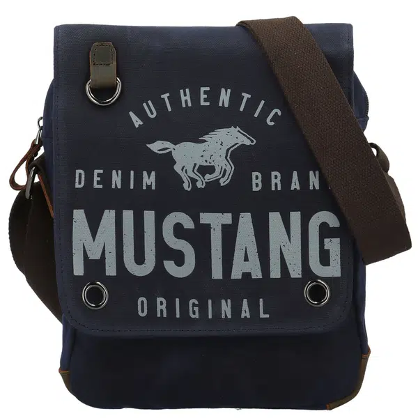 Pánska crossbody taška tmavo modrá - Mustang Roger
