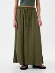 Kaki dámska maxi sukňa GAP